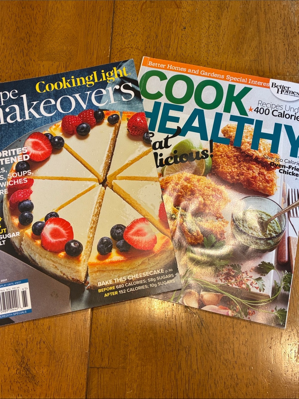 Better Homes And Gardens Cook Healthy Magazine & CookingLight recipe makeovers